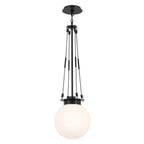 KICHLER 52582BK Albers 10.5 Inch 1 Light Pendant With Opal Glass In Black