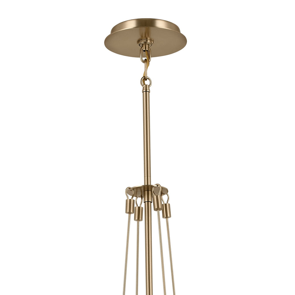 KICHLER 52582CPZ Albers 10.5 Inch 1 Light Pendant With Opal Glass In Champagne Bronze
