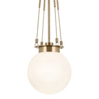 KICHLER 52582CPZ Albers 10.5 Inch 1 Light Pendant With Opal Glass In Champagne Bronze
