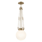 KICHLER 52582CPZ Albers 10.5 Inch 1 Light Pendant With Opal Glass In Champagne Bronze