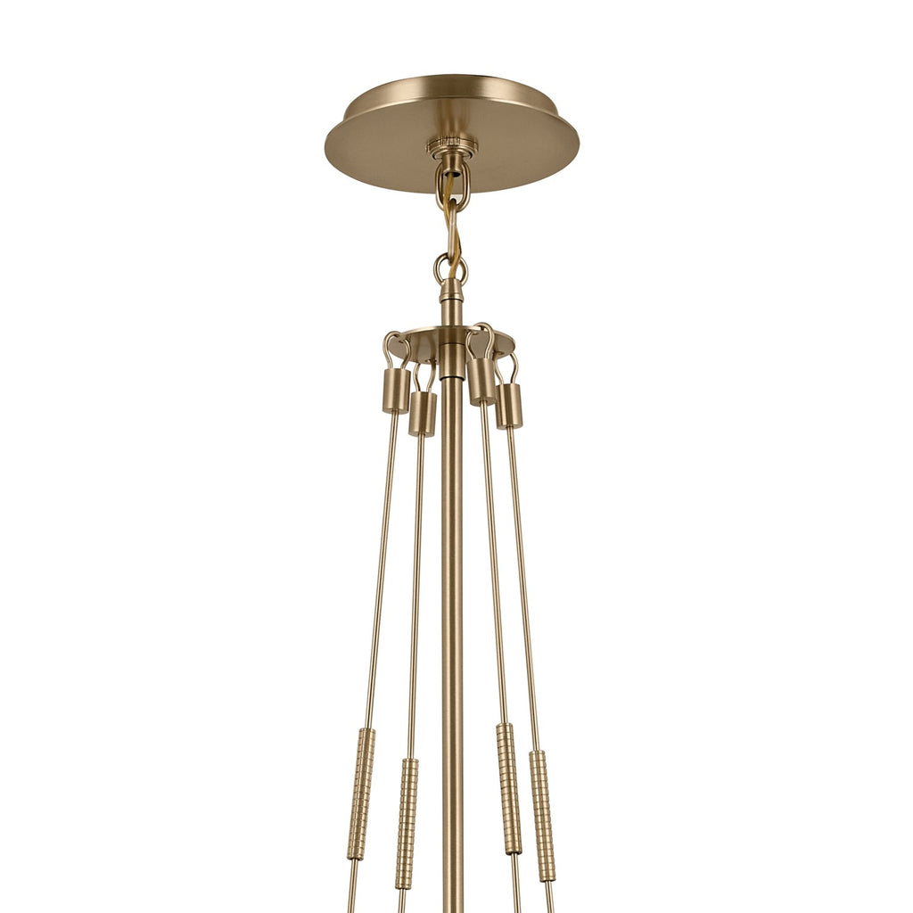 KICHLER 52582CPZ Albers 10.5 Inch 1 Light Pendant With Opal Glass In Champagne Bronze