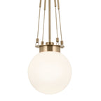 KICHLER 52582CPZ Albers 10.5 Inch 1 Light Pendant With Opal Glass In Champagne Bronze