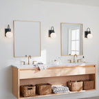 KICHLER 55149BK Hex 11.5 Inch 1 Light Wall Sconce With Opal Glass In Black