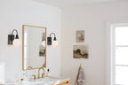 KICHLER 55149BK Hex 11.5 Inch 1 Light Wall Sconce With Opal Glass In Black