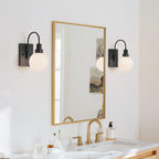 KICHLER 55149BK Hex 11.5 Inch 1 Light Wall Sconce With Opal Glass In Black