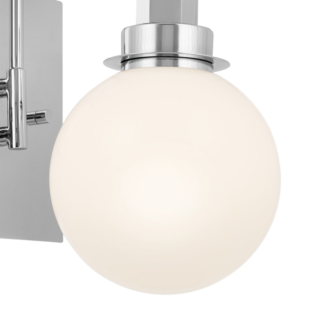 KICHLER 55149CH Hex 11.5 Inch 1 Light Wall Sconce With Opal Glass In Chrome