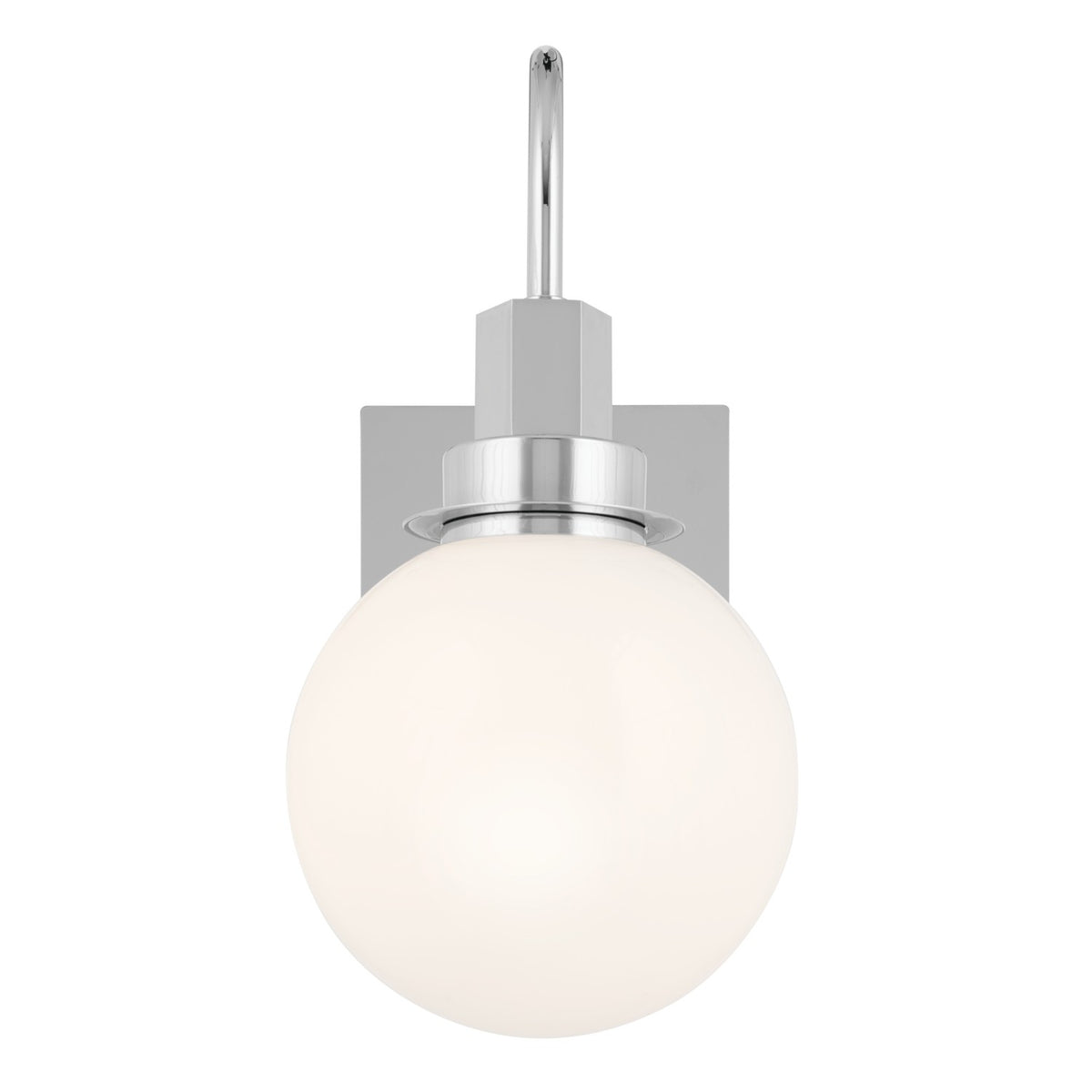 KICHLER 55149CH Hex 11.5 Inch 1 Light Wall Sconce With Opal Glass In Chrome