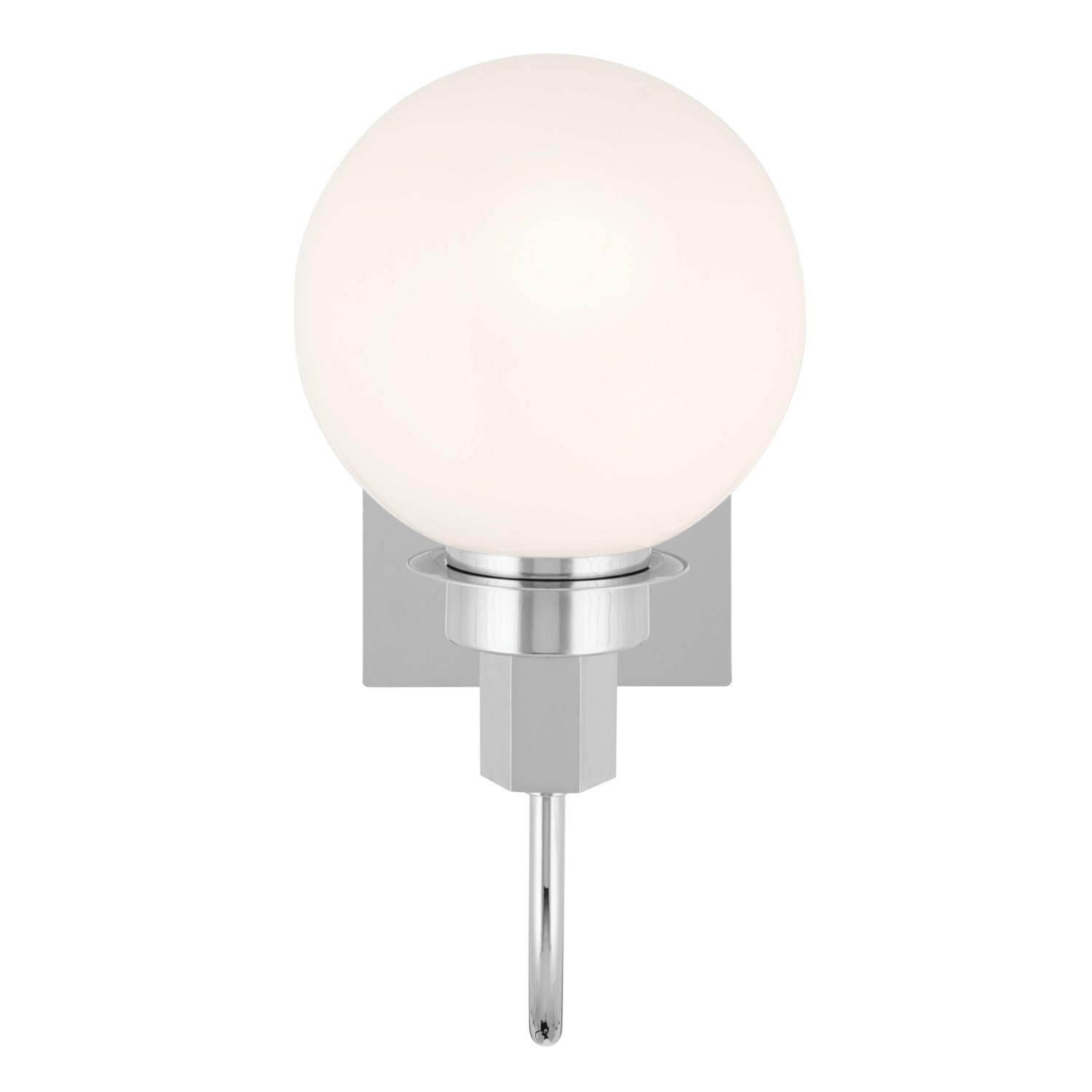 KICHLER 55149CH Hex 11.5 Inch 1 Light Wall Sconce With Opal Glass In Chrome