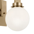 KICHLER 55149CPZ Hex 11.5 Inch 1 Light Wall Sconce With Opal Glass In Champagne Bronze