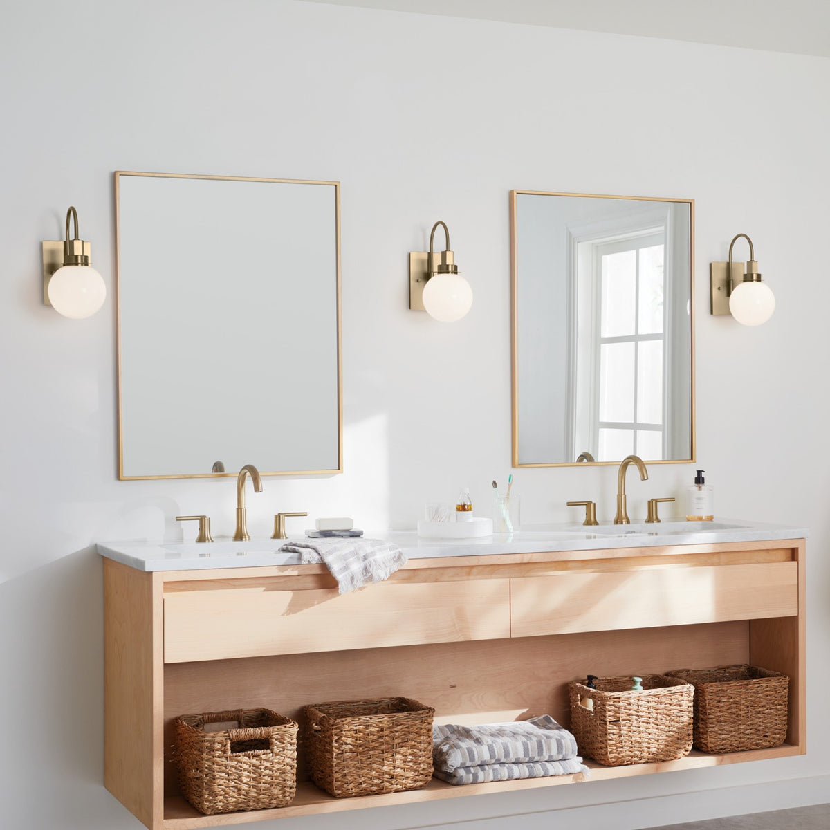 KICHLER 55149CPZ Hex 11.5 Inch 1 Light Wall Sconce With Opal Glass In Champagne Bronze