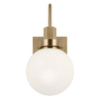 KICHLER 55149CPZ Hex 11.5 Inch 1 Light Wall Sconce With Opal Glass In Champagne Bronze