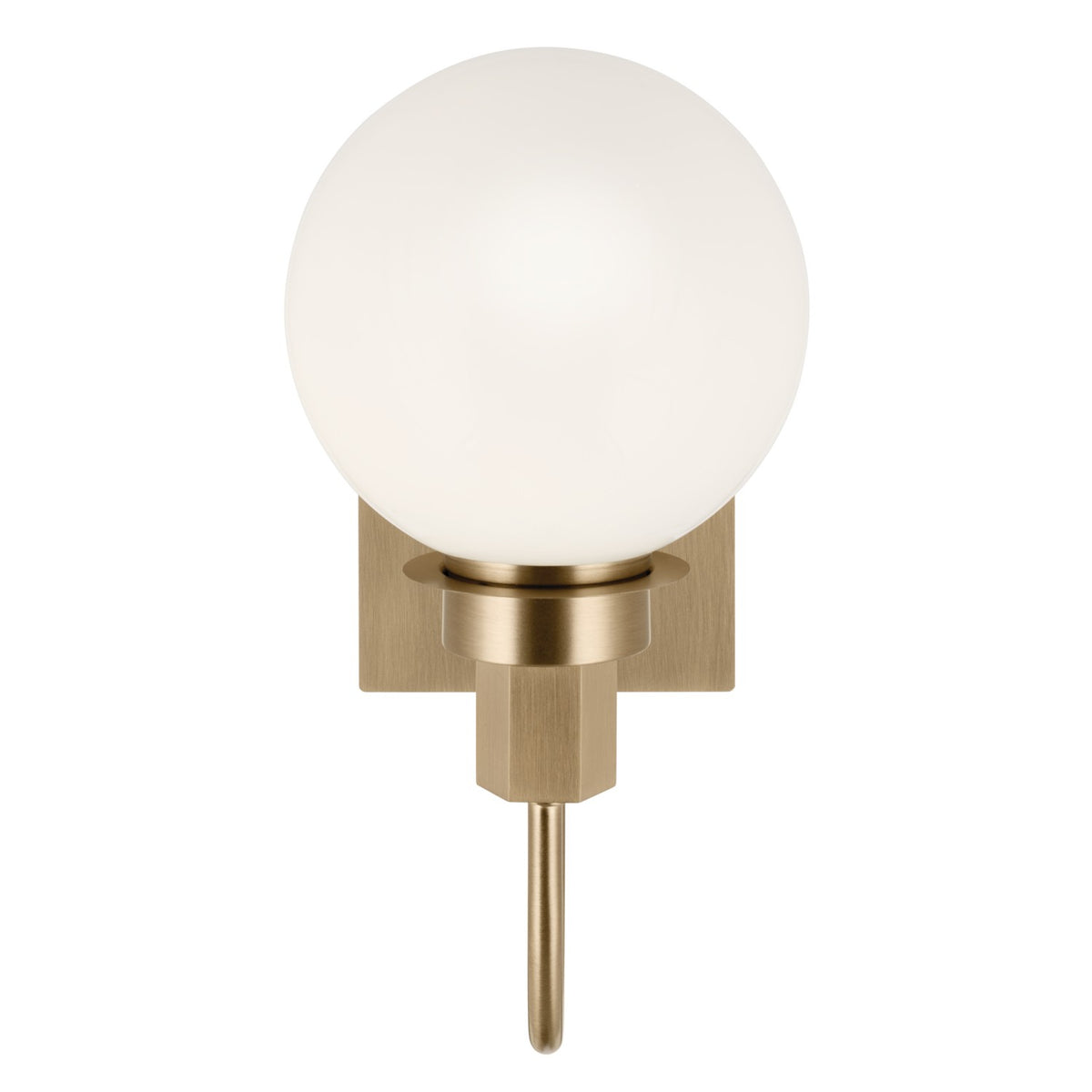 KICHLER 55149CPZ Hex 11.5 Inch 1 Light Wall Sconce With Opal Glass In Champagne Bronze