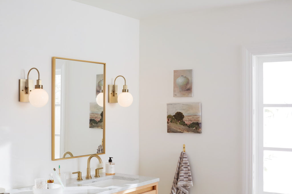 KICHLER 55149CPZ Hex 11.5 Inch 1 Light Wall Sconce With Opal Glass In Champagne Bronze