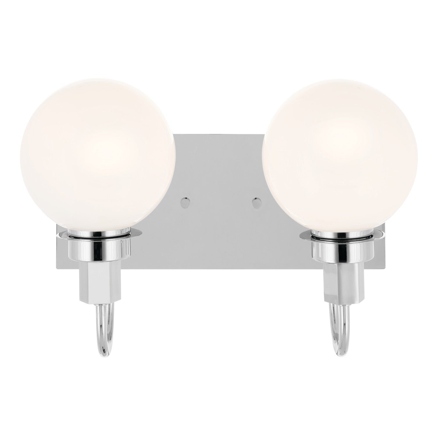 KICHLER 55150CH Hex 14.25 Inch 2 Light Vanity With Opal Glass In Chrome