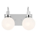 KICHLER 55150CH Hex 14.25 Inch 2 Light Vanity With Opal Glass In Chrome