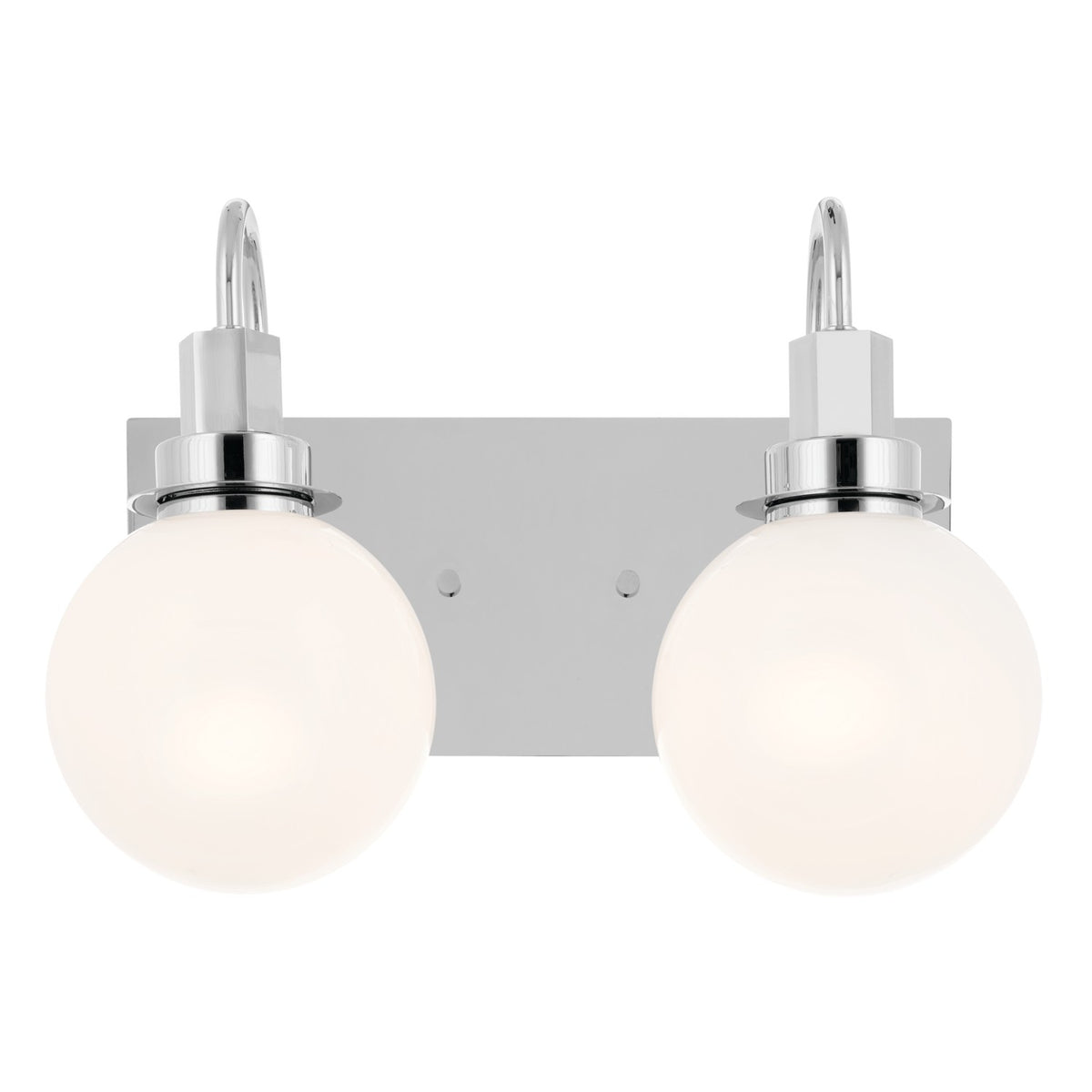 KICHLER 55150CH Hex 14.25 Inch 2 Light Vanity With Opal Glass In Chrome
