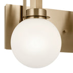 KICHLER 55150CPZ Hex 14.25 Inch 2 Light Vanity With Opal Glass In Champagne Bronze