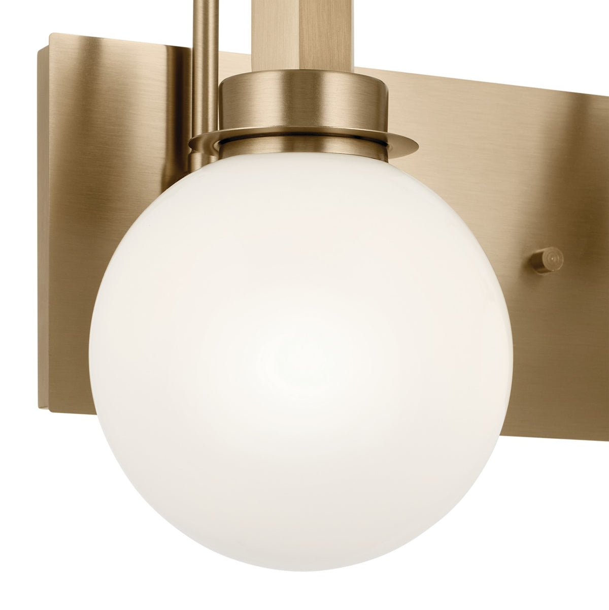 KICHLER 55150CPZ Hex 14.25 Inch 2 Light Vanity With Opal Glass In Champagne Bronze