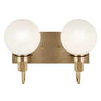 KICHLER 55150CPZ Hex 14.25 Inch 2 Light Vanity With Opal Glass In Champagne Bronze