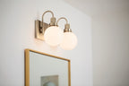 KICHLER 55150CPZ Hex 14.25 Inch 2 Light Vanity With Opal Glass In Champagne Bronze