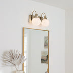 KICHLER 55150CPZ Hex 14.25 Inch 2 Light Vanity With Opal Glass In Champagne Bronze