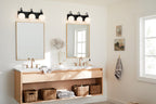 KICHLER 55151BK Hex 22.75 Inch 3 Light Vanity With Opal Glass In Black