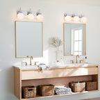 KICHLER 55151CH Hex 22.75 Inch 3 Light Vanity With Opal Glass In Chrome