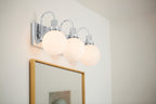 KICHLER 55151CH Hex 22.75 Inch 3 Light Vanity With Opal Glass In Chrome