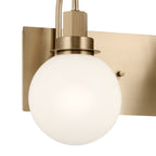 KICHLER 55151CPZ Hex 22.75 Inch 3 Light Vanity With Opal Glass In Champagne Bronze