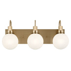 KICHLER 55151CPZ Hex 22.75 Inch 3 Light Vanity With Opal Glass In Champagne Bronze