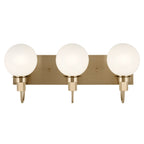 KICHLER 55151CPZ Hex 22.75 Inch 3 Light Vanity With Opal Glass In Champagne Bronze