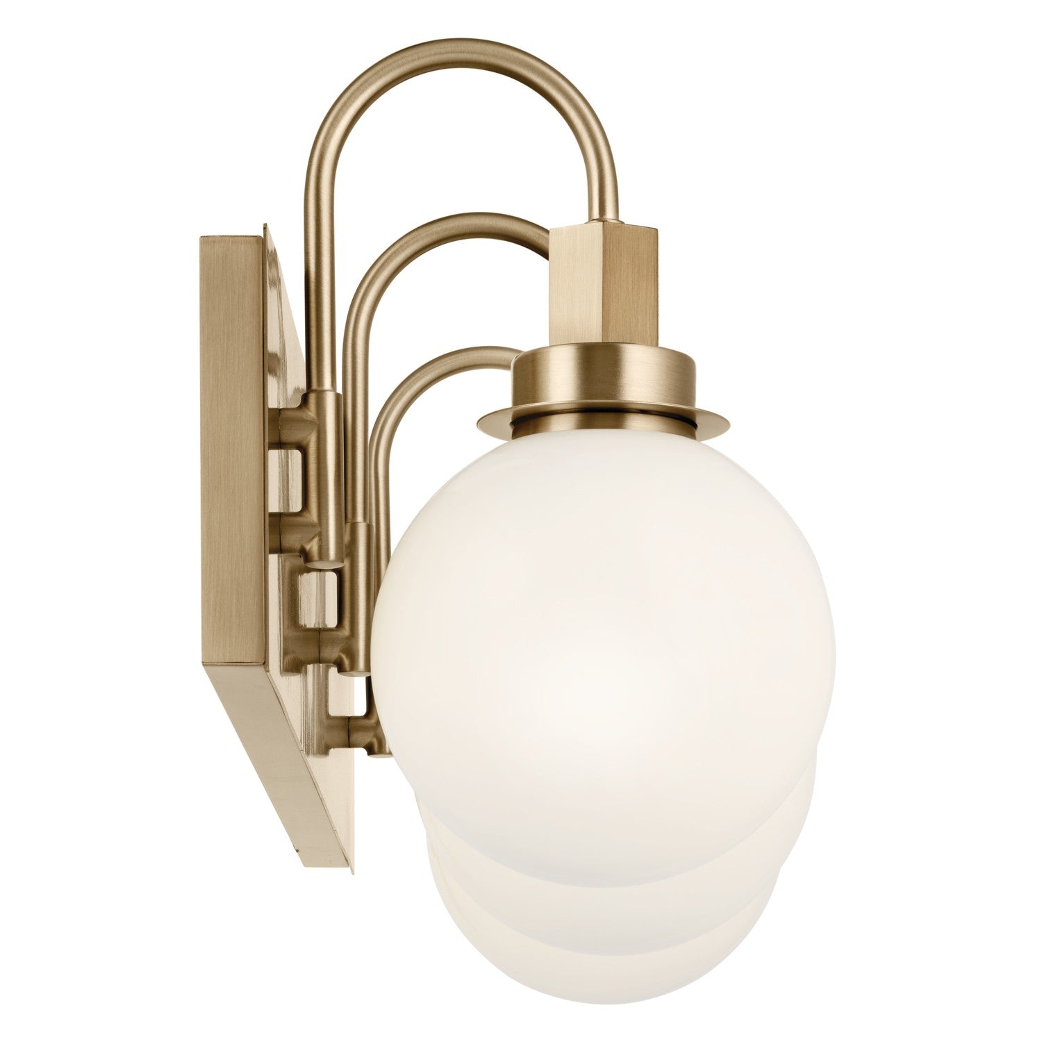 KICHLER 55151CPZ Hex 22.75 Inch 3 Light Vanity With Opal Glass In Champagne Bronze