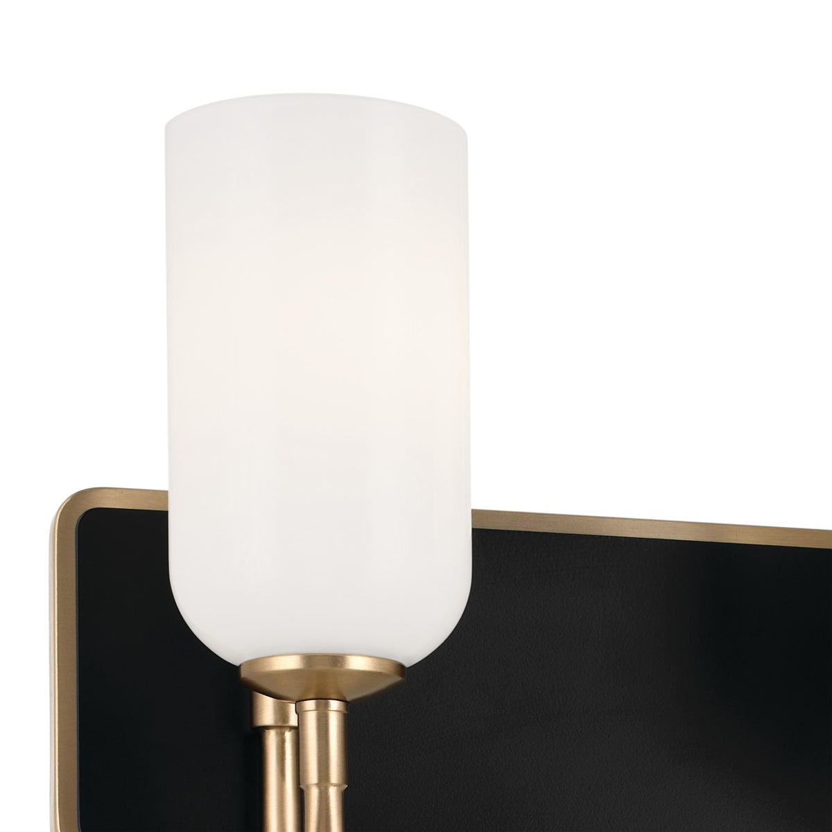 KICHLER 55163CPZ Solia 24 Inch 3 Light Vanity With Opal Glass In Champagne Bronze With Black