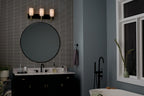 KICHLER 55163CPZ Solia 24 Inch 3 Light Vanity With Opal Glass In Champagne Bronze With Black