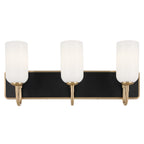 KICHLER 55163CPZ Solia 24 Inch 3 Light Vanity With Opal Glass In Champagne Bronze With Black
