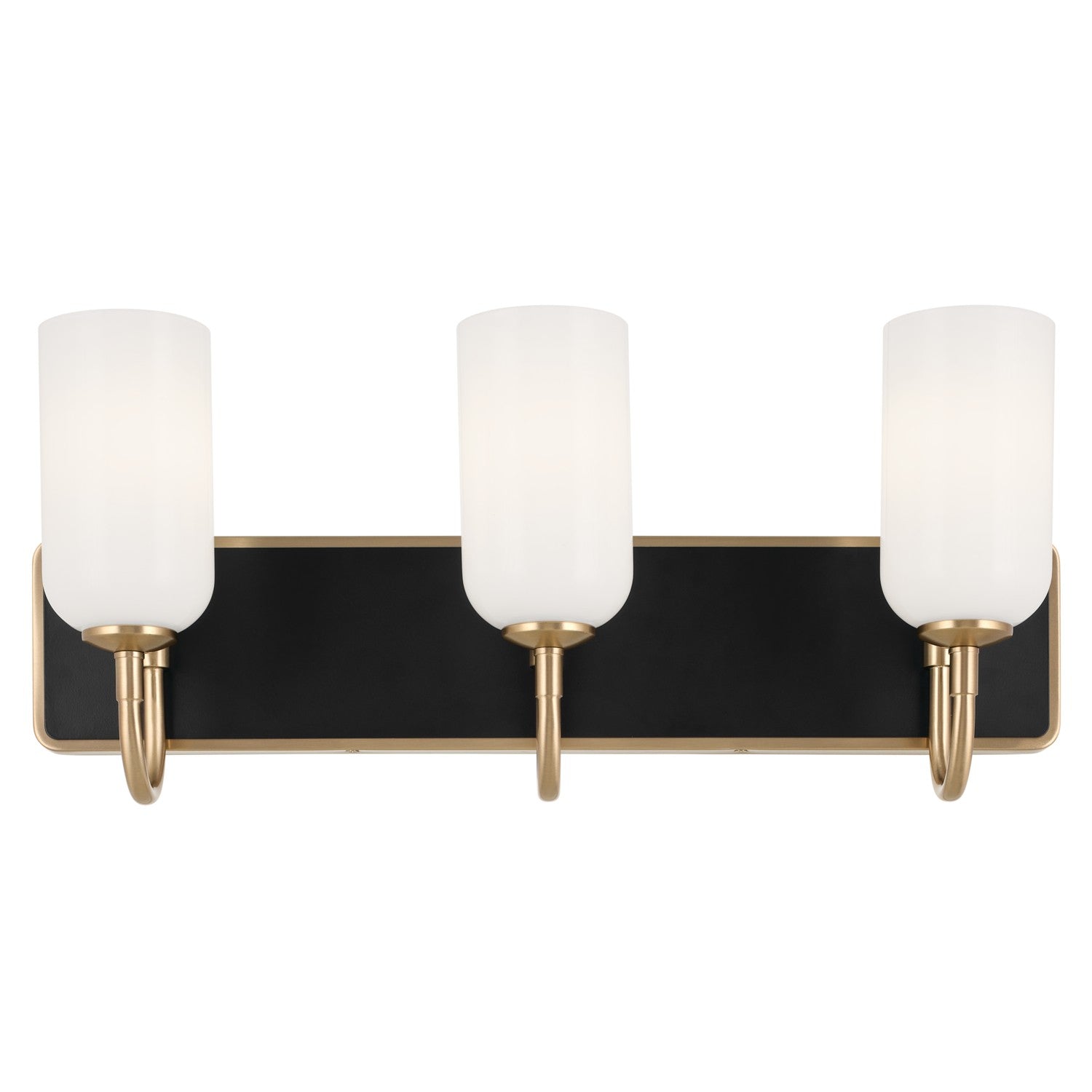 KICHLER 55163CPZ Solia 24 Inch 3 Light Vanity With Opal Glass In Champagne Bronze With Black