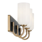 KICHLER 55163CPZ Solia 24 Inch 3 Light Vanity With Opal Glass In Champagne Bronze With Black