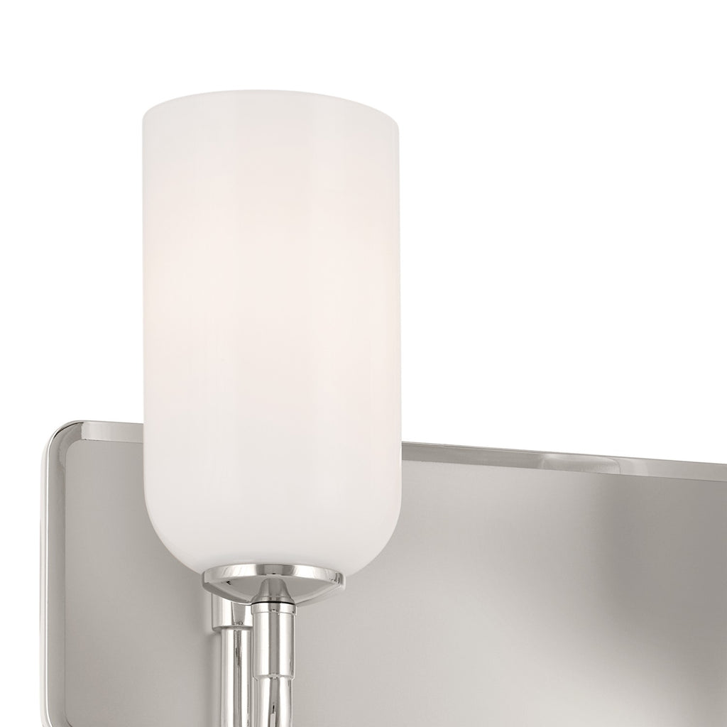 KICHLER 55163PN Solia 24 Inch 3 Light Vanity With Opal Glass In Polished Nickel With Stain Nickel