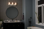 KICHLER 55163PN Solia 24 Inch 3 Light Vanity With Opal Glass In Polished Nickel With Stain Nickel