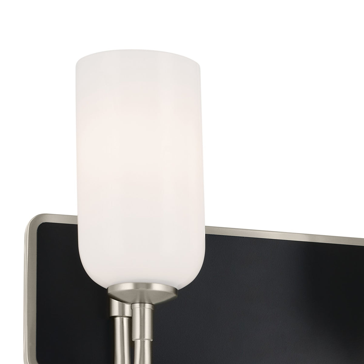 KICHLER 55163NI Solia 24 Inch 3 Light Vanity With Opal Glass In Brushed Nickel With Black