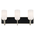 KICHLER 55163NI Solia 24 Inch 3 Light Vanity With Opal Glass In Brushed Nickel With Black