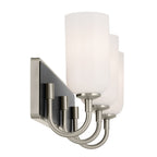 KICHLER 55163NI Solia 24 Inch 3 Light Vanity With Opal Glass In Brushed Nickel With Black