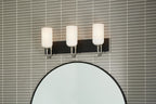 KICHLER 55163NI Solia 24 Inch 3 Light Vanity With Opal Glass In Brushed Nickel With Black