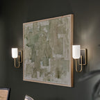 KICHLER 55161CPZ Solia 13.5 Inch 1 Light Wall Sconce With Opal Glass In Champagne Bronze With Black