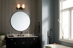 KICHLER 55162CPZ Solia 14.25 Inch 2 Light Vanity With Opal Glass In Champagne Bronze With Black