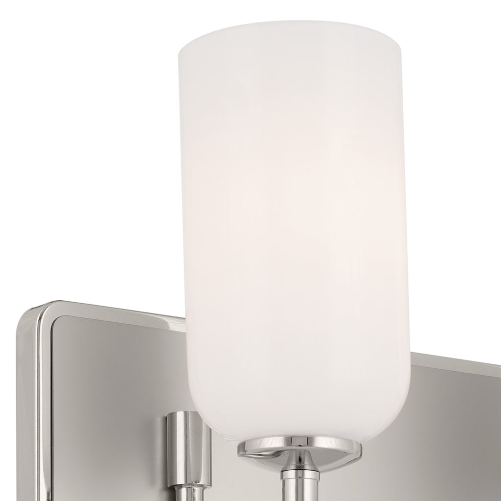 KICHLER 55162PN Solia 14.25 Inch 2 Light Vanity With Opal Glass In Polished Nickel With Stain Nickel