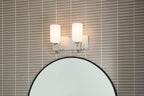 KICHLER 55162PN Solia 14.25 Inch 2 Light Vanity With Opal Glass In Polished Nickel With Stain Nickel