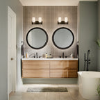 KICHLER 55162NI Solia 14.25 Inch 2 Light Vanity With Opal Glass In Brushed Nickel With Black
