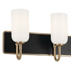 KICHLER 55164CPZ Solia 32 Inch 4 Light Vanity With Opal Glass In Champagne Bronze With Black