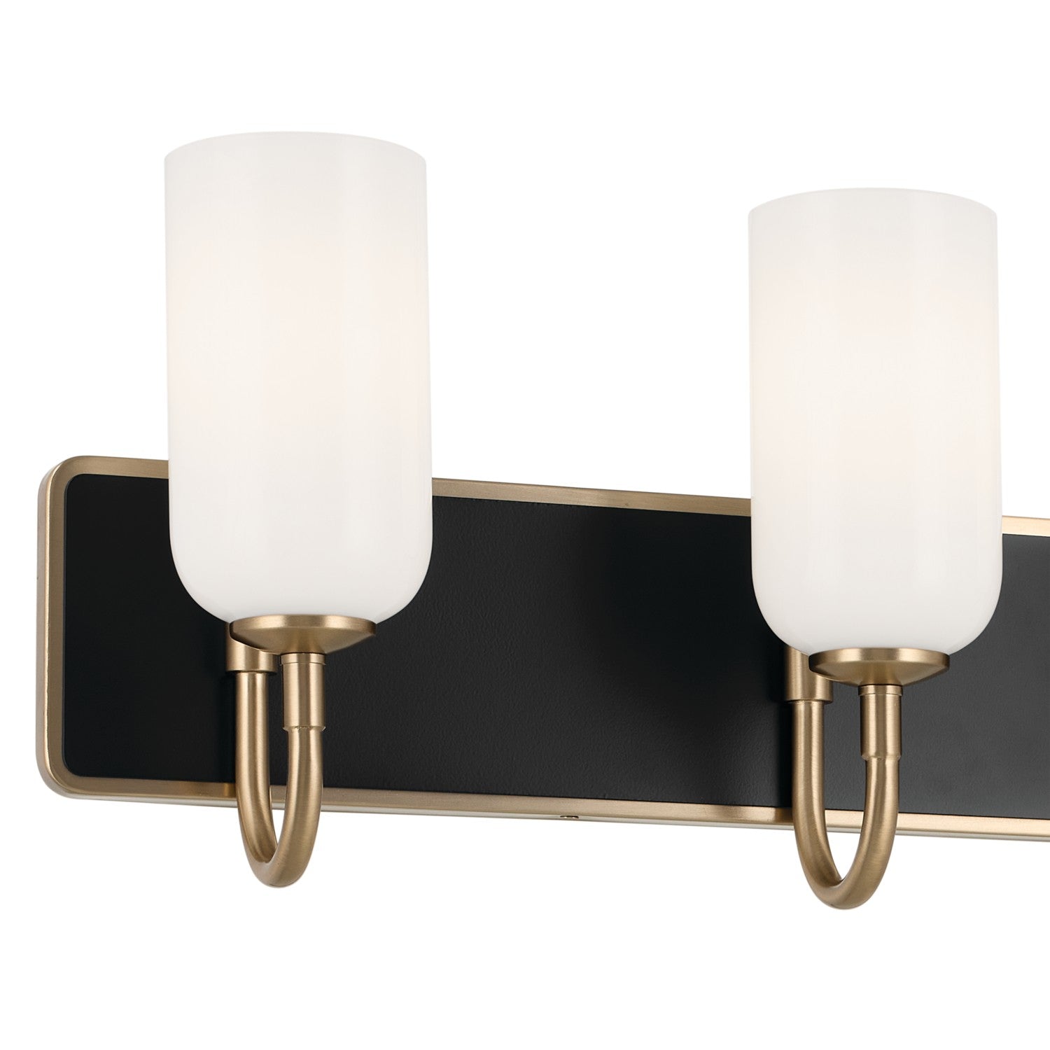 KICHLER 55164CPZ Solia 32 Inch 4 Light Vanity With Opal Glass In Champagne Bronze With Black